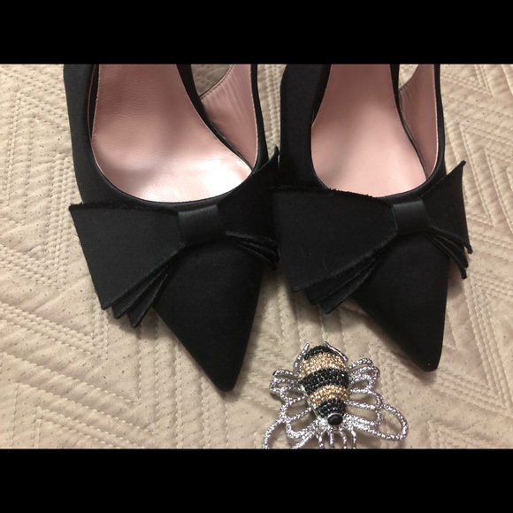 Maxmara black satin shoe - Picture 3 of 8